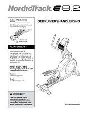 NordicTrack E 8.2 Gebruikershandleiding