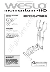 Weslo momentum 410 Gebruiksaanwijzing