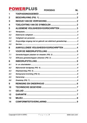 Powerplus POW30543 Gebruikershandleiding