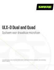 Shure ULX-D Quad Gebruiksaanwijzing