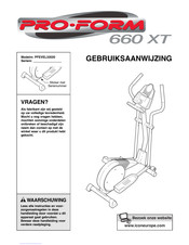 Pro-Form 660 XT Gebruiksaanwijzing