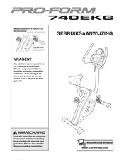 Pro-Form 740 EKG Gebruiksaanwijzing