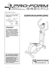 Pro-Form 545 EKG Gebruiksaanwijzing