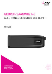 FiT ACCU RANGE EXTENDER 540 36 V FIT Gebruiksaanwijzing