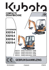 Kubota KX016-4 Gebruiksaanwijzing