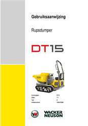 Wacker Neuson DT15 Gebruiksaanwijzing