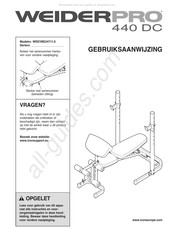 Weider Pro WEEVBE24711.0 Gebruiksaanwijzing