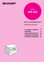 Sharp AR-163 Gebruiksaanwijzing