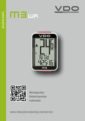 VDO Cyclecomputing M3 WR Gebruiksaanwijzing