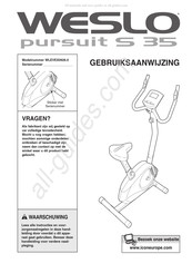 Weslo pursuit S35 Gebruiksaanwijzing