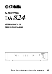 Yamaha DA 824 Gebruiksaanwijzing