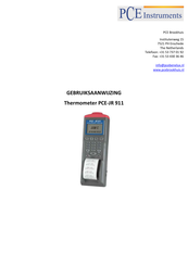 PCE Instruments PCE-JR 911 Gebruiksaanwijzing