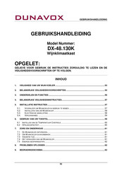 Dunavox DX-48.130K Gebruikershandleiding