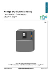 ProMinent CHLORINSITU-III Compact 25 g/h Montage- En Gebruikershandleiding