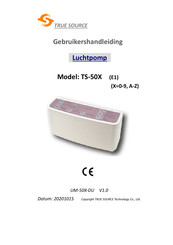 True Source TS-50X Gebruikershandleiding