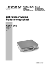 KERN and SOHN ECE50K20 Gebruiksaanwijzing