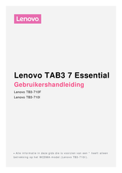 Lenovo TAB3 7 Essential Gebruikershandleiding