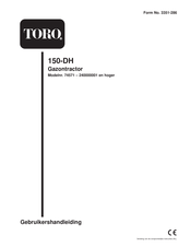 Toro 150-DH Gebruikershandleiding