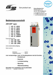 KOREX Benelux AIR-SEP AS-E 150/4 Bedieningsvoorschrift