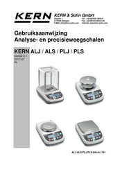 KERN and SOHN PLJ 720-3A Gebruiksaanwijzing