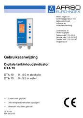 afriso DTA 10 Gebruiksaanwijzing