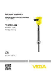 Vega VEGAPULS 62 Beknopte Handleiding