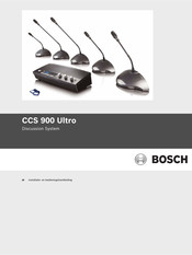 Bosch Security CCS 900 Ultro Installatie- En Bedieningshandleiding