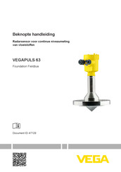 Vega VEGAPULS 63 Beknopte Handleiding