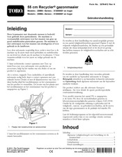 Toro Recycler Gebruikershandleiding