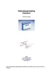 MSK Cleanbox Gebruiksaanwijzing