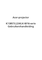 Acer K138ST Series Gebruikershandleiding