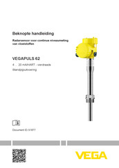 Vega VEGAPULS 62 Beknopte Handleiding