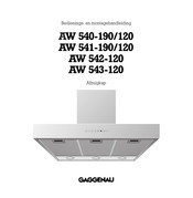 Gaggenau AW 541-120 Bedienings- En Montagehandleiding