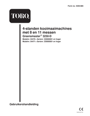 Toro Greensmaster 3250-D Gebruikershandleiding