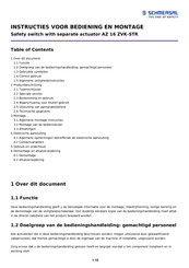 schmersal AZ 16 Instructies
