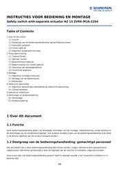 schmersal AZ 15 ZVRK-M16-2254 Instructies