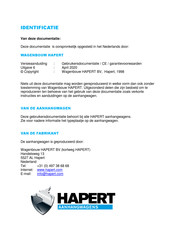 HAPERT INDIGO LT Handleiding