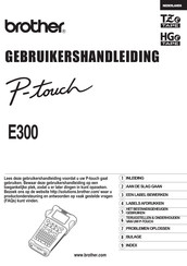 Brother P-touch E300 Gebruikershandleiding