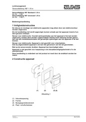 Jung 1180-1 Series Bedieningshandleiding