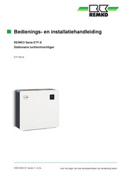 REMKO ETF 650-S Bedienings- En Installatiehandleiding