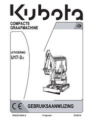 Kubota U17-3a Gebruiksaanwijzing