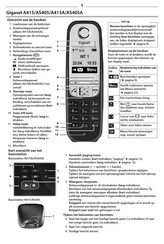 Gigaset A415A Gebruiksaanwijzing