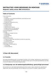 schmersal BNS 36-02/01Z-L Instructies