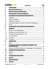 Powerplus POWX0611 Gebruiksaanwijzing