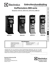 Electrolux Professional 810-CE Gebruikershandleiding