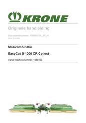 Krone 1050400 Originele Handleiding