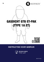 Respirex GASDICHT GTB ET-PAK Gebruiksaanwijzing