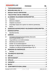 Powerplus POW30540 Gebruiksaanwijzing