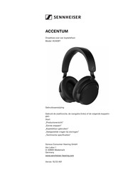 Sennheiser ACCENTUM Gebruiksaanwijzing