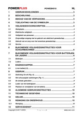 Powerplus POWEB4010 Gebruiksaanwijzing